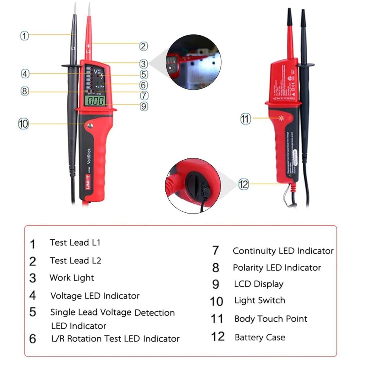 UNIT MultiFonction Voltage Testeur UT15C – Image 5