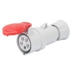 PRISE MOBILE DROITE HP - IP44/IP54 - 3P+N+T 16A 380-415V 50/60HZ - ROUGE-6H GW62009H