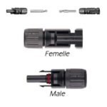 Paire (Male/Femelle) Connecteur du câble solaire MC4