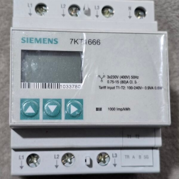 Compteur d'énergie LCD Siemens, 3 phases Numérique Sortie d'impulsion 85 mm 90 mm 72 mm